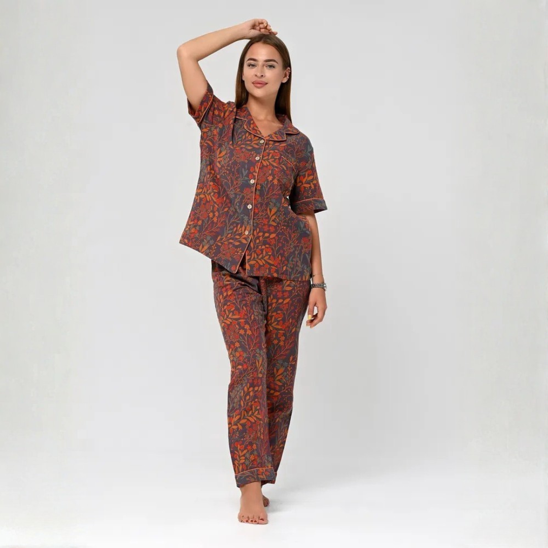 Astrid 3-delar Pyjamasset Bomull