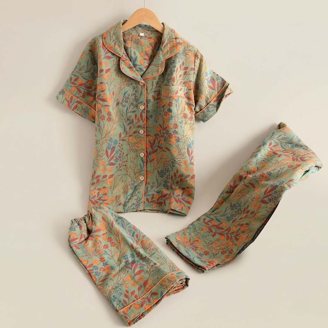 Astrid 3-delar Pyjamasset Bomull
