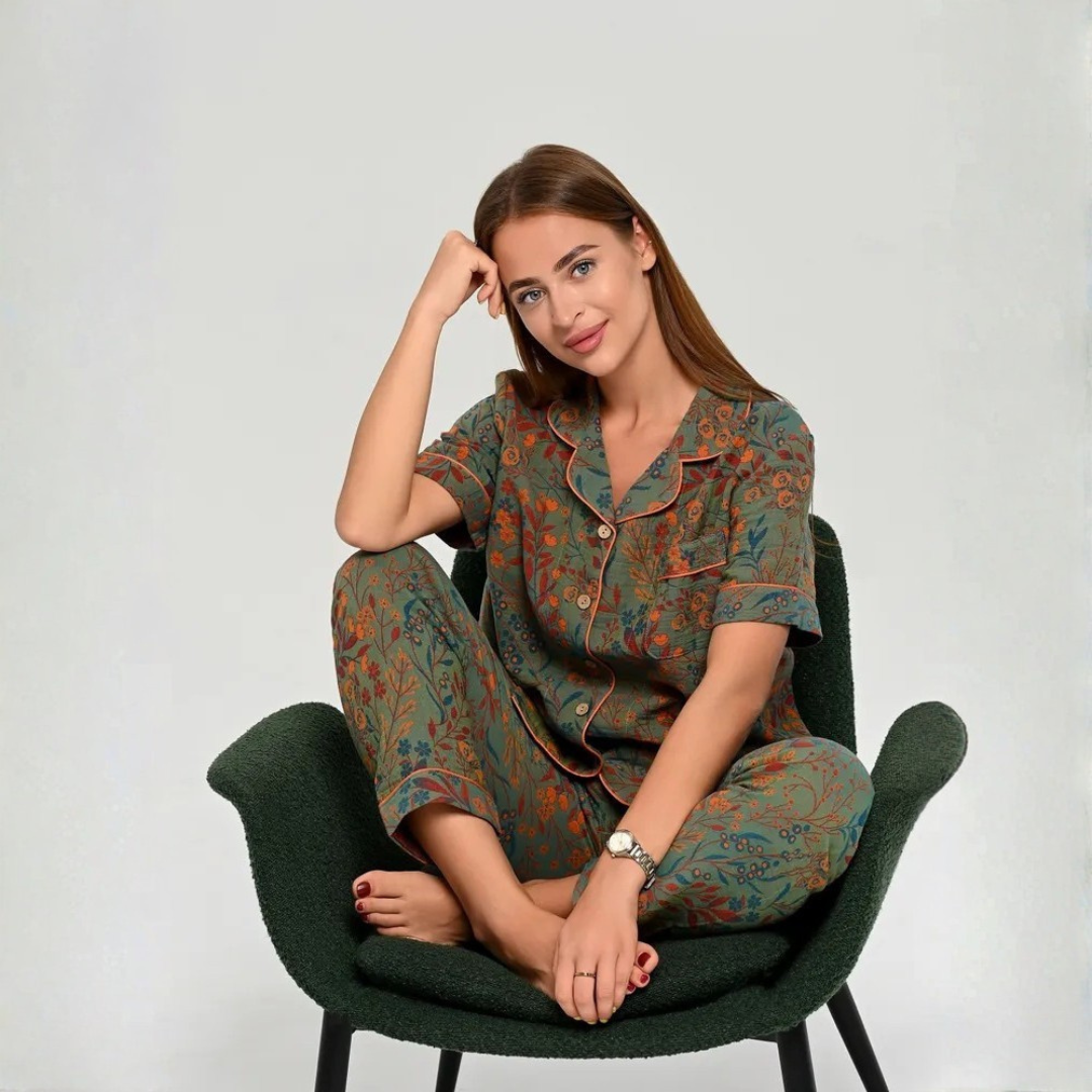 Astrid 3-delar Pyjamasset Bomull