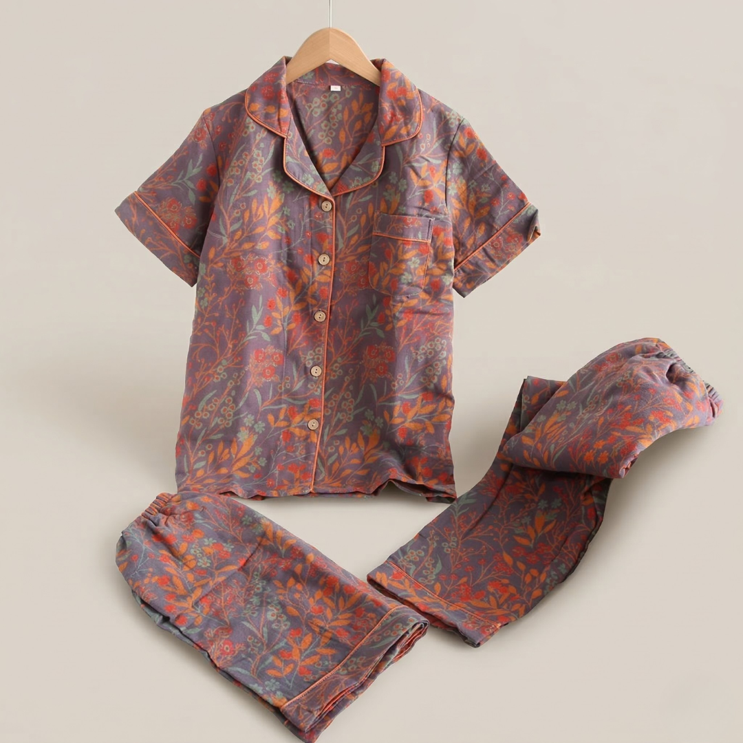 Astrid 3-delar Pyjamasset Bomull