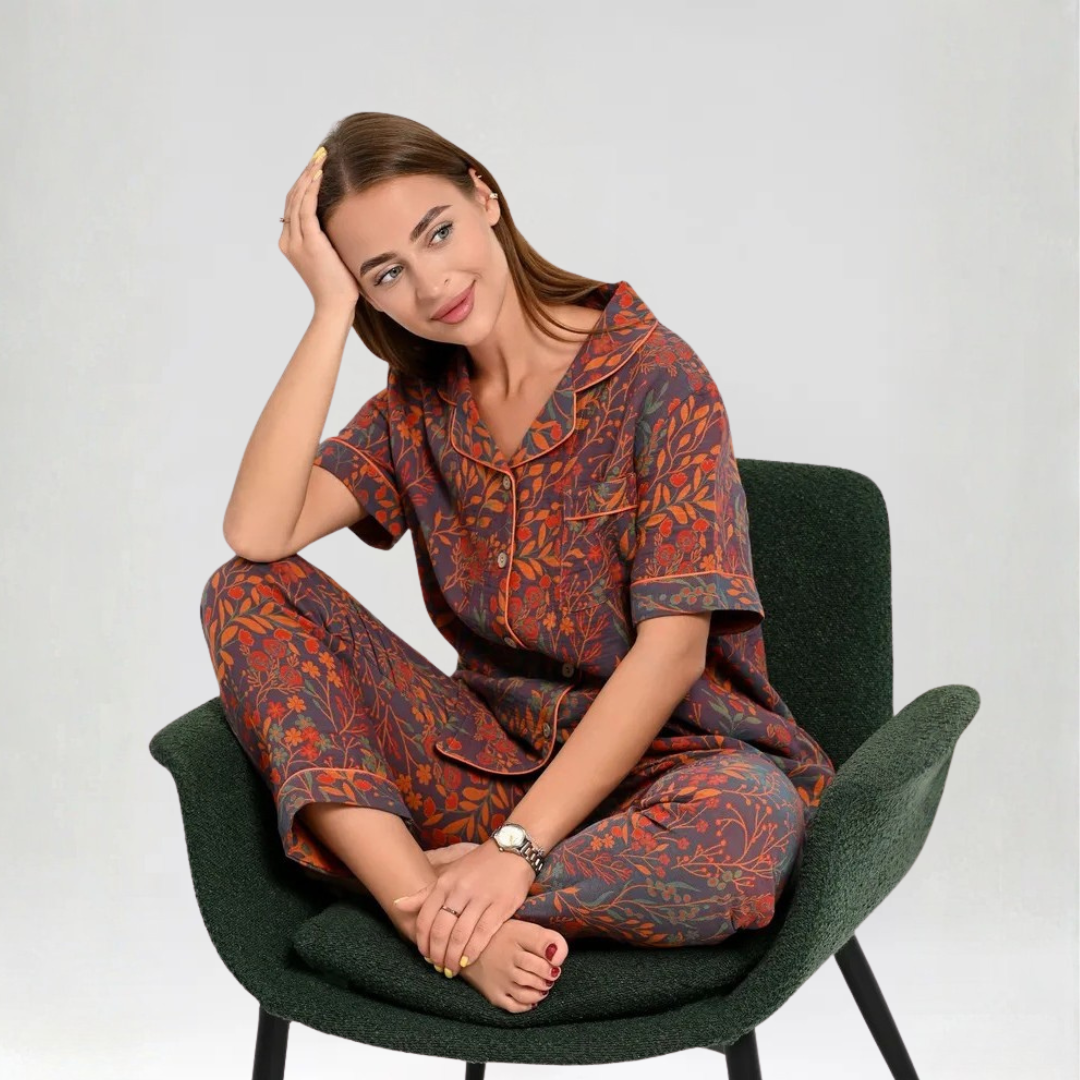 Astrid 3-delar Pyjamasset Bomull
