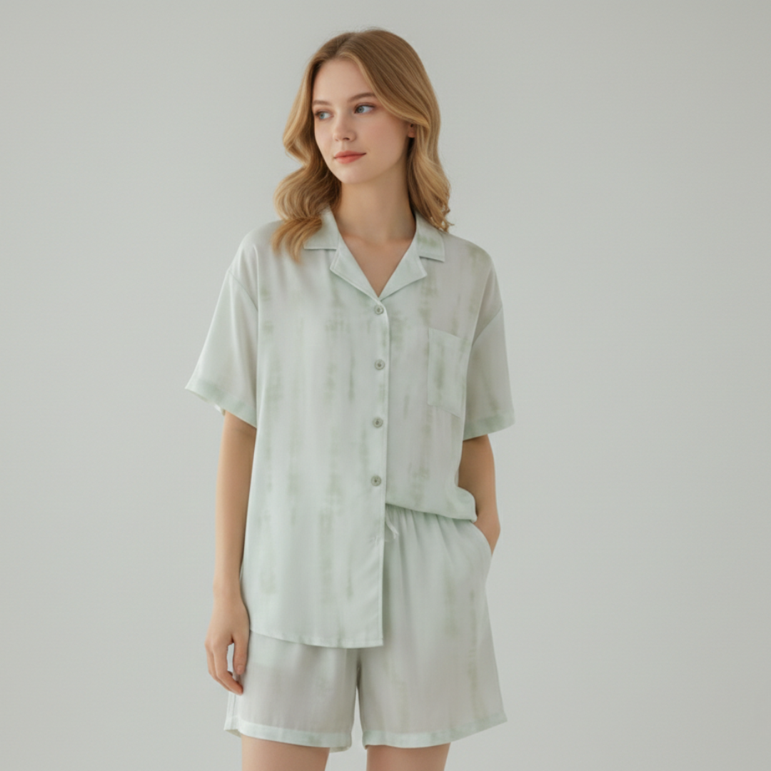 Freja Pyjamasset Kortärmat Bambu