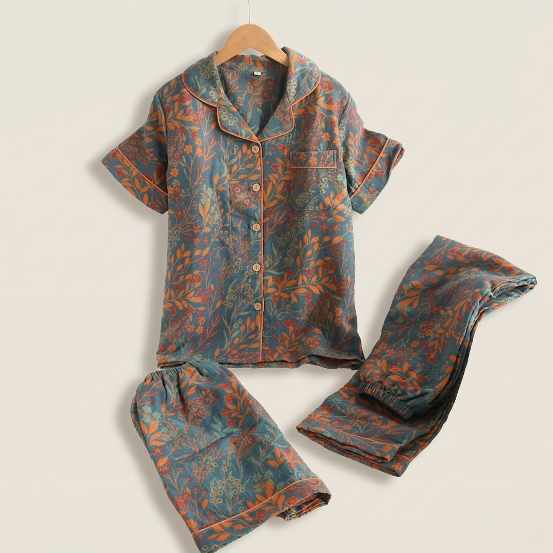 Astrid 3-delar Pyjamasset Bomull