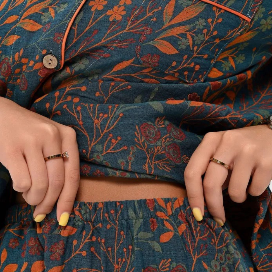 Astrid 3-delar Pyjamasset Bomull